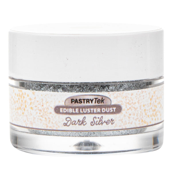 Restaurantware Pastry Tek 5g Dark Silver Edible Luster Dust - Food Grade - 1 Count Box