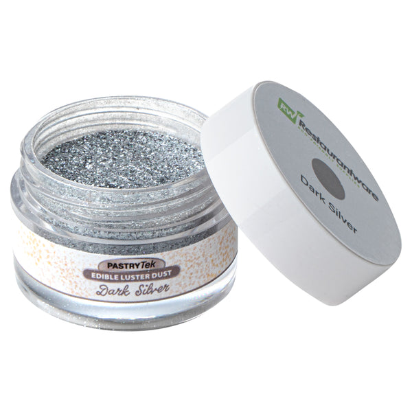 Restaurantware Pastry Tek 5g Dark Silver Edible Luster Dust - Food Grade - 1 Count Box
