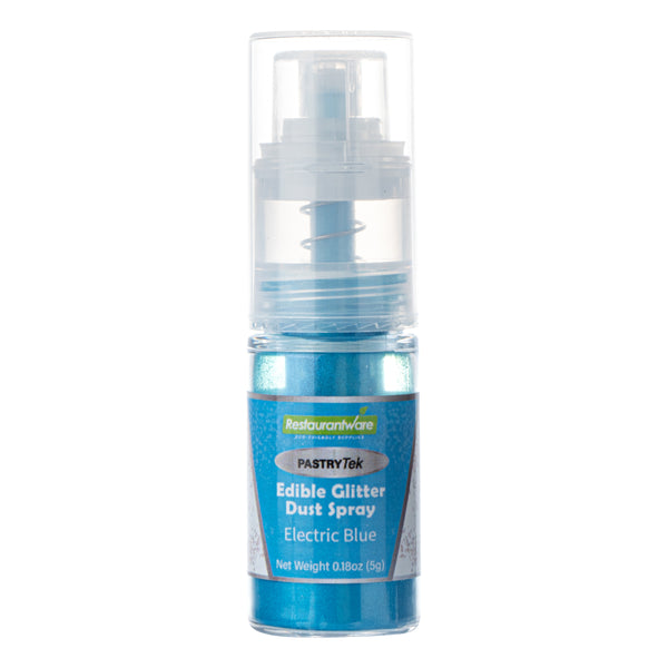 Restaurantware Pastry Tek 5g Electric Blue Edible Glitter Dust Spray - 1 Count Box