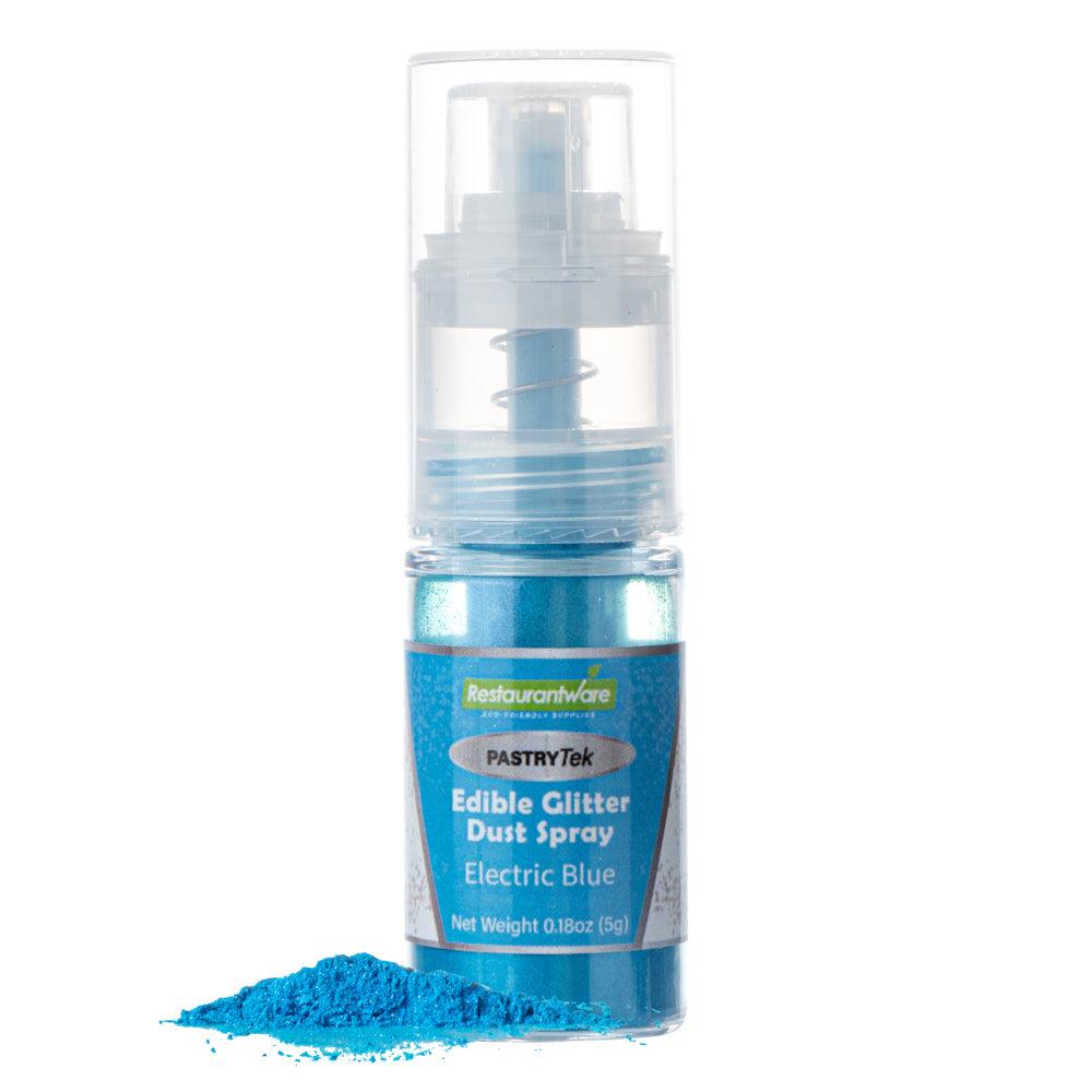 restaurantware Pastry Tek 5g Electric Blue Edible Glitter Dust Spray - 1 count box