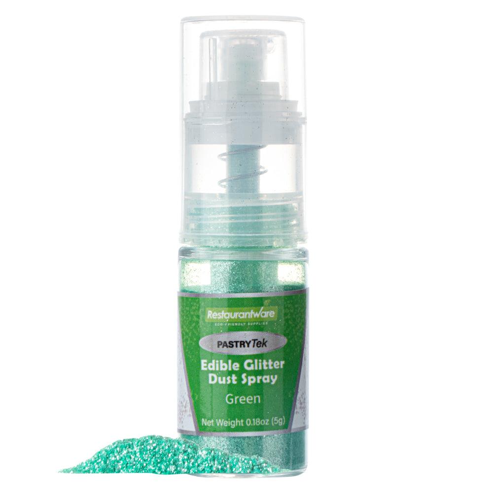 restaurantware Pastry Tek 5g Green Edible Glitter Dust Spray - 1 count box