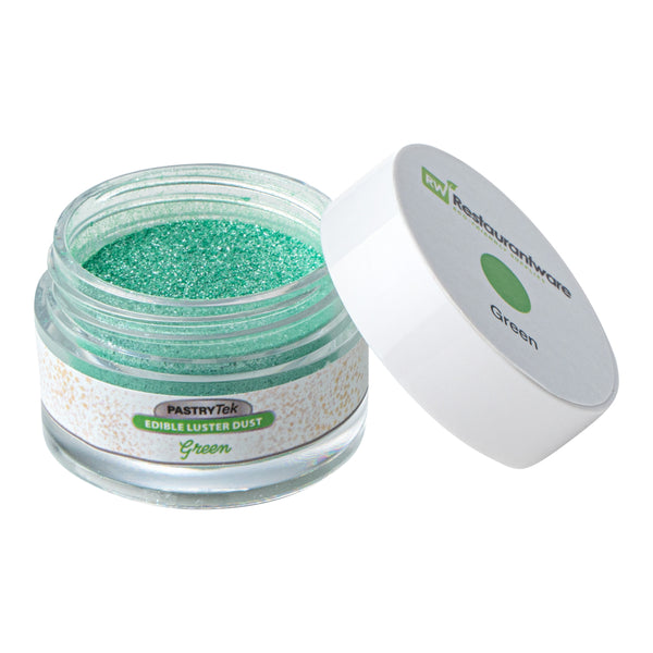 Restaurantware Pastry Tek 5g Green Edible Luster Dust - Food Grade - 1 Count Box