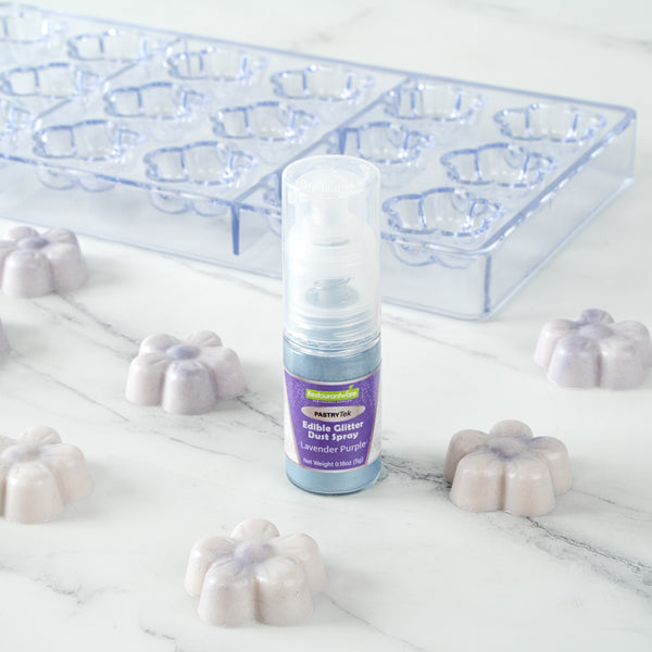 Restaurantware Pastry Tek 5g Lavender Purple Edible Glitter Dust Spray - 1 Count Box