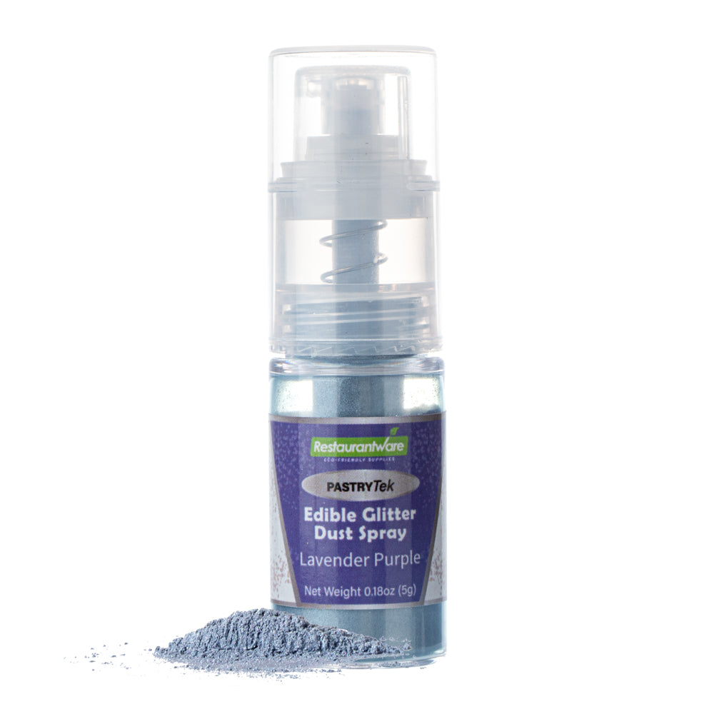 restaurantware Pastry Tek 5g Lavender Purple Edible Glitter Dust Spray - 1 count box