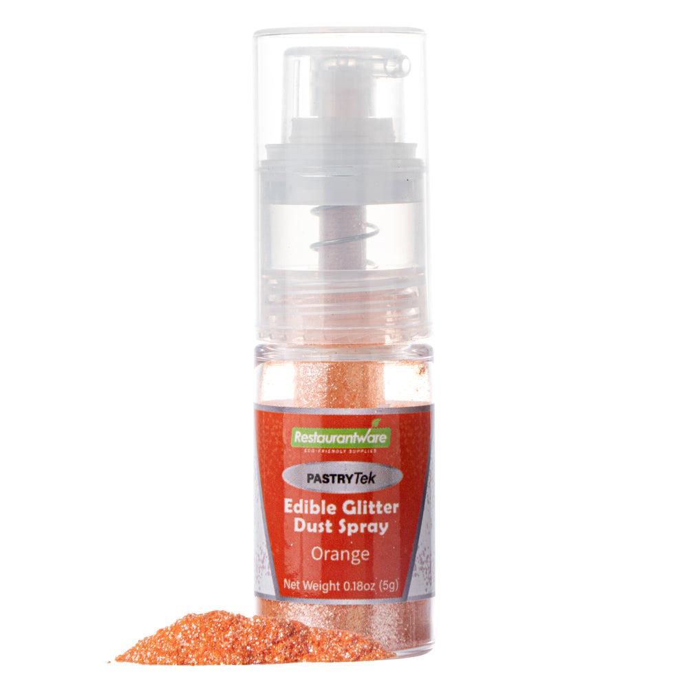 restaurantware Pastry Tek 5g Orange Edible Glitter Dust Spray - 1 count box