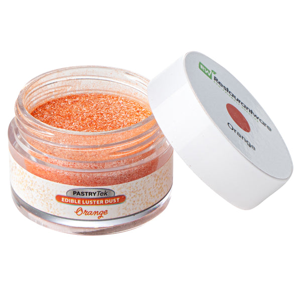 Restaurantware Pastry Tek 5g Orange Edible Luster Dust - Food Grade - 1 Count Box