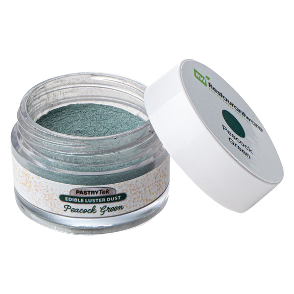 Restaurantware Pastry Tek 5g Peacock Green Edible Luster Dust - Food Grade - 1 Count Box