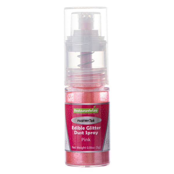 Restaurantware Pastry Tek 5g Pink Edible Glitter Dust Spray - 1 Count Box