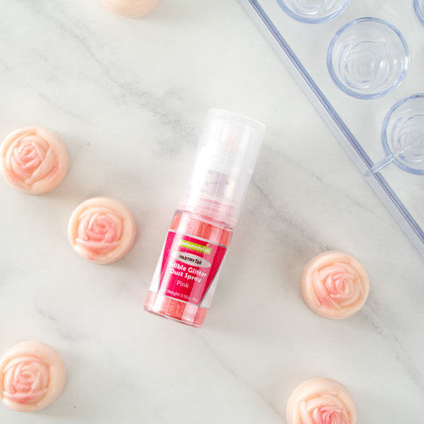 Restaurantware Pastry Tek 5g Pink Edible Glitter Dust Spray - 1 Count Box
