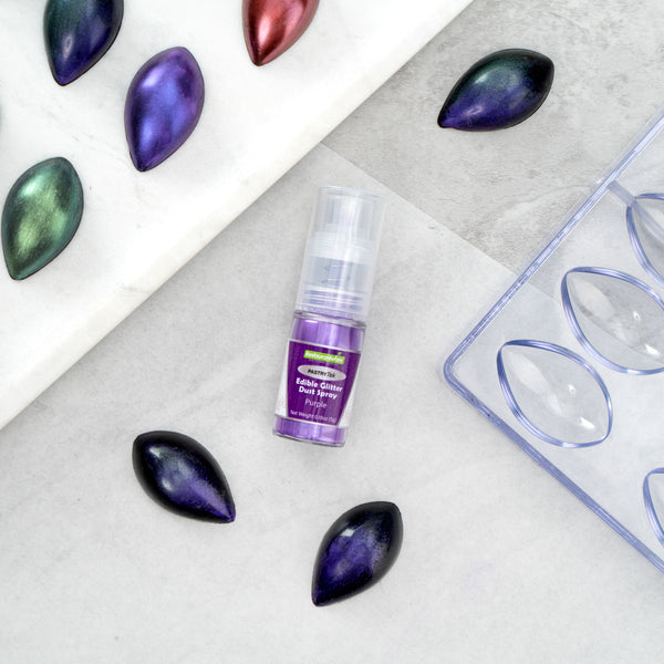 Restaurantware Pastry Tek 5g Purple Edible Glitter Dust Spray - 1 Count Box