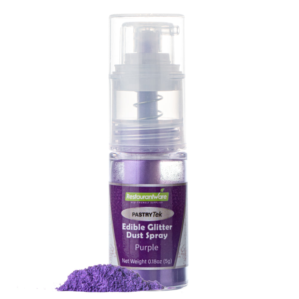 restaurantware Pastry Tek 5g Purple Edible Glitter Dust Spray - 1 count box