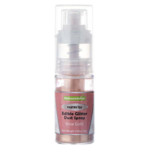 Restaurantware Pastry Tek 5g Rose Gold Edible Glitter Dust Spray - 1 Count Box