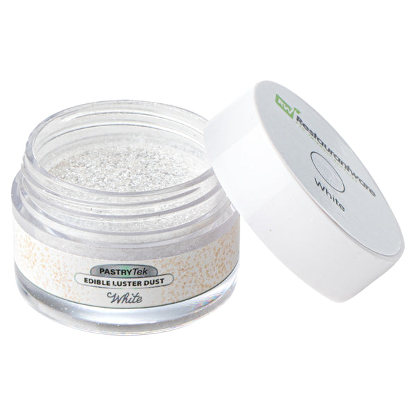 Restaurantware Pastry Tek 5g White Edible Luster Dust - Food Grade - 1 Count Box