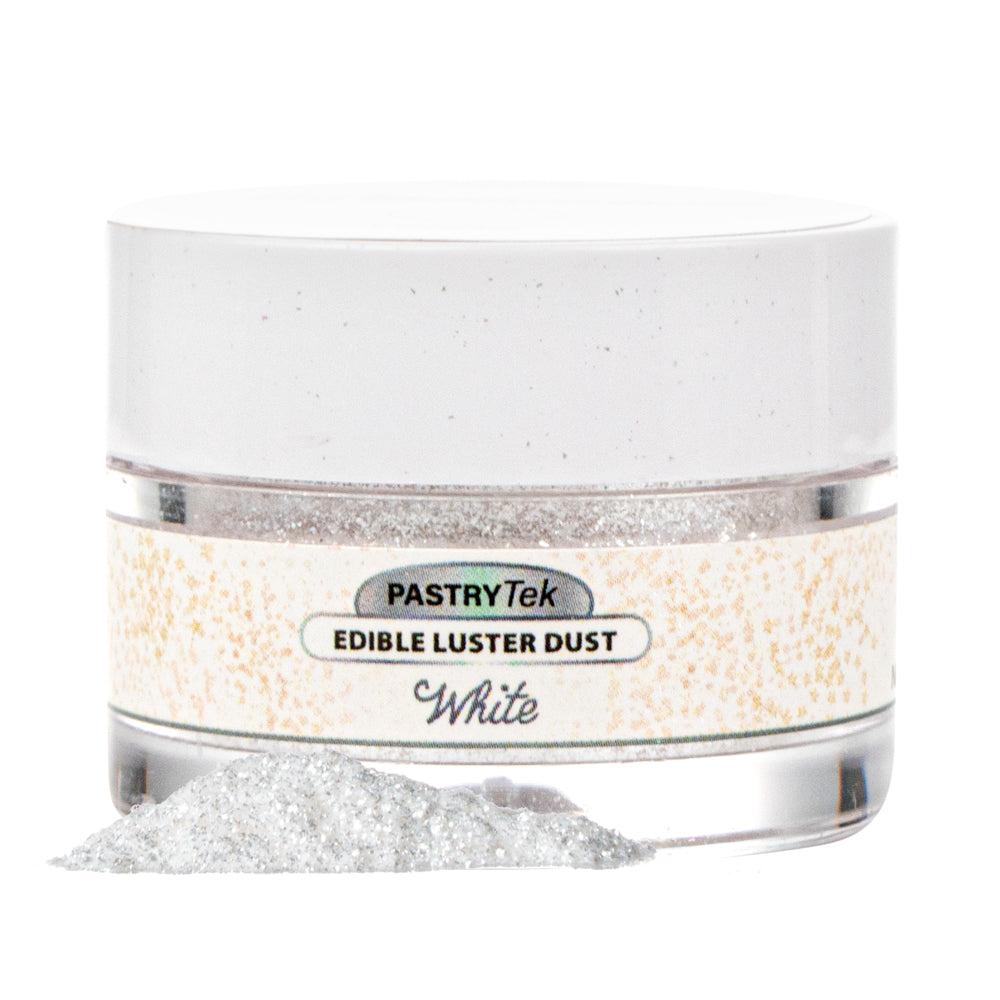 restaurantware Pastry Tek 5g White Edible Luster Dust - Food Grade - 1 count box