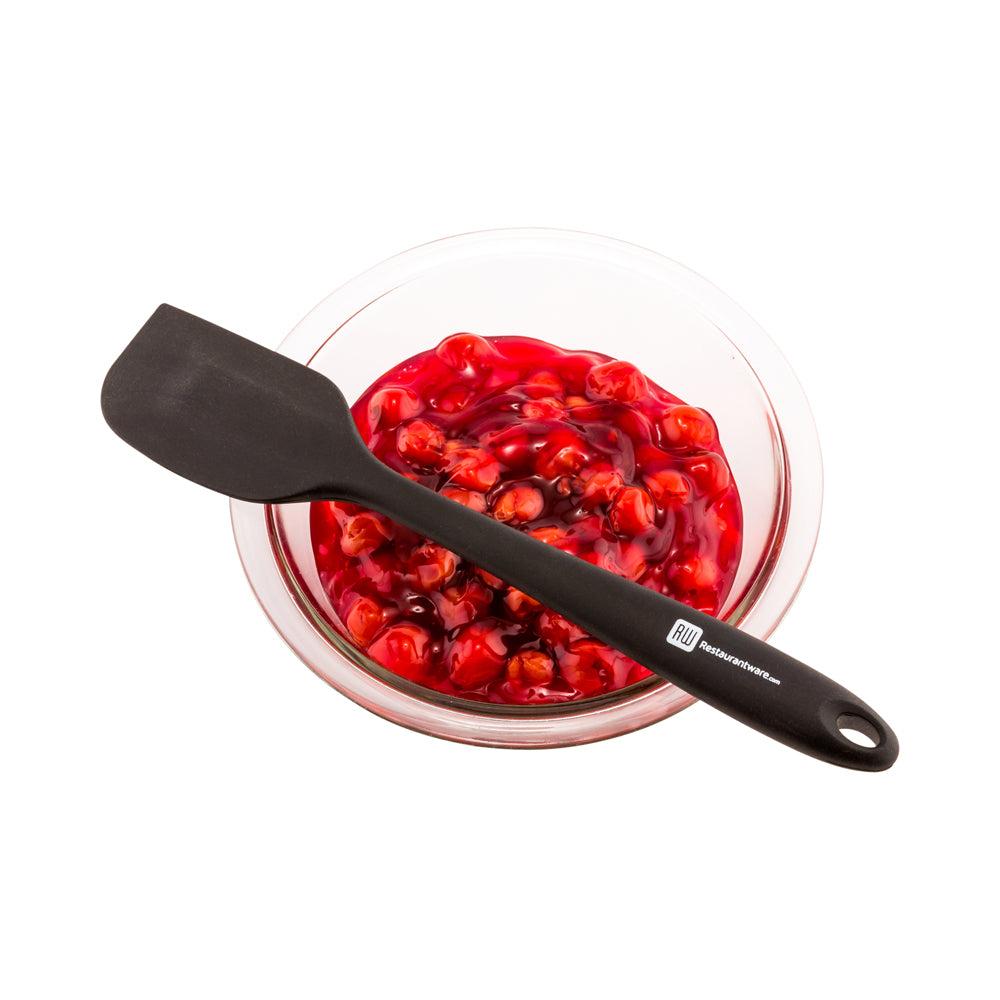 restaurantware Pastry tek Black Silicone Spatula - Flat - 10 1/2" - 1 count box