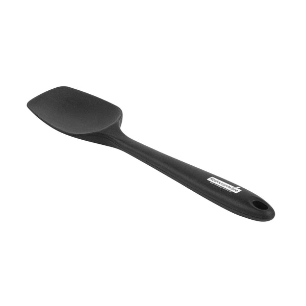 Restaurantware Pastry Tek Black Silicone Spatula - Spoon-Shaped - 10 1/2" - 1 Count Box