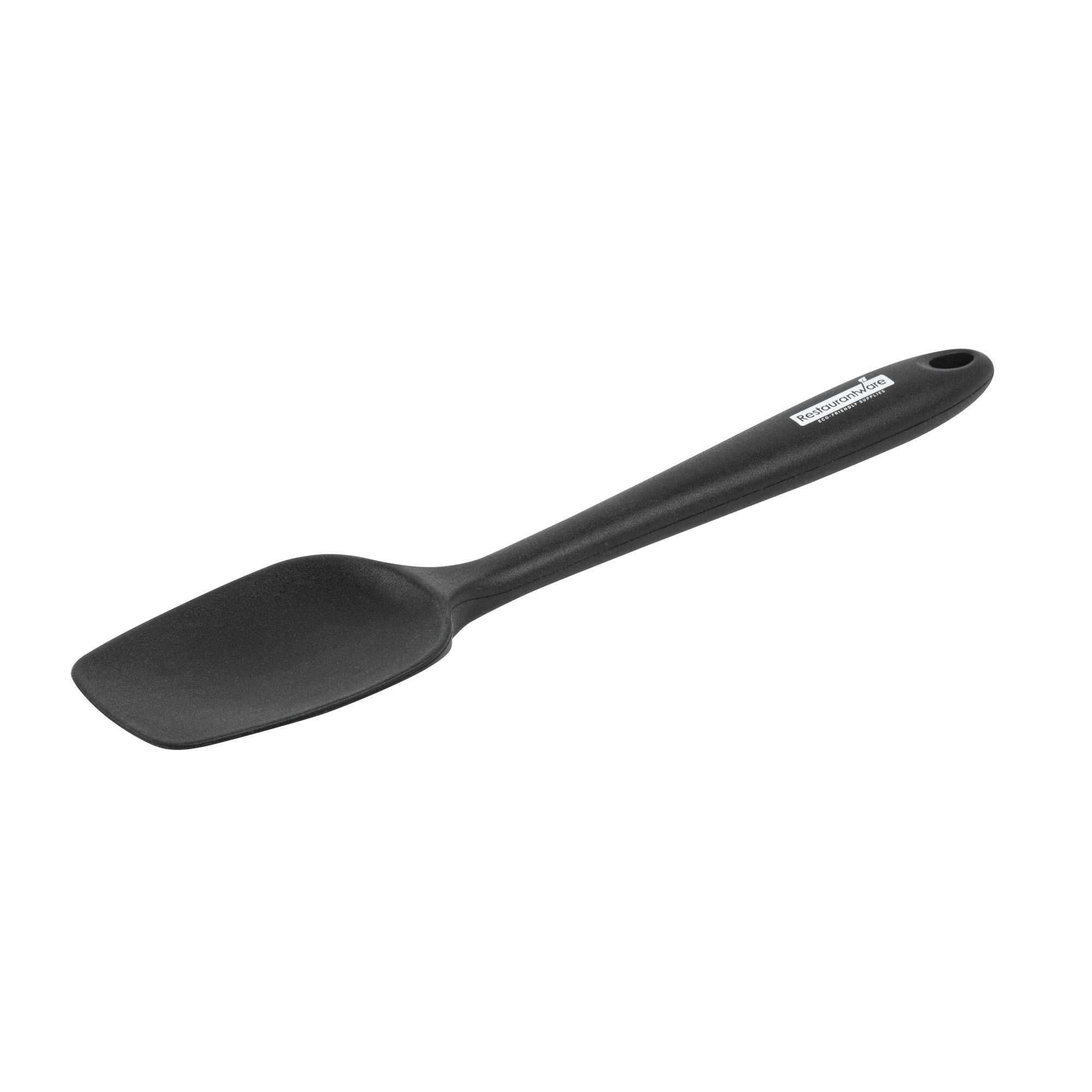 restaurantware Pastry tek Black Silicone Spatula - Spoon-Shaped - 10 1/2" - 1 count box