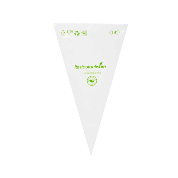 Restaurantware Pastry Tek Clear Plastic Pastry Piping Bag - Biodegradable - 18" X 8 3/4" - 100 Count Box