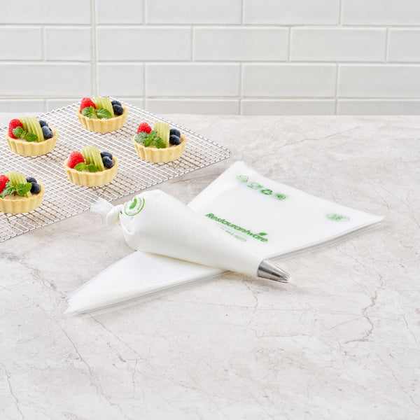 Restaurantware Pastry Tek Clear Plastic Pastry Piping Bag - Biodegradable - 18" X 8 3/4" - 100 Count Box