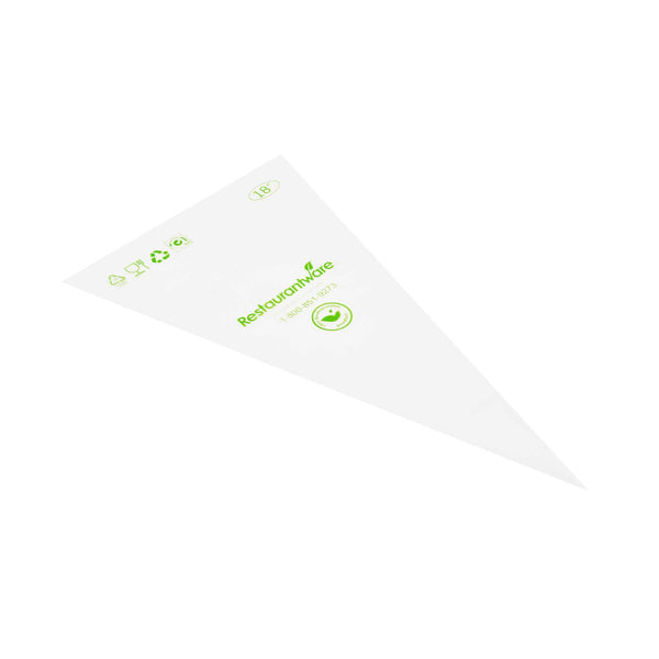 Restaurantware Pastry Tek Clear Plastic Pastry Piping Bag - Biodegradable - 18" X 8 3/4" - 100 Count Box