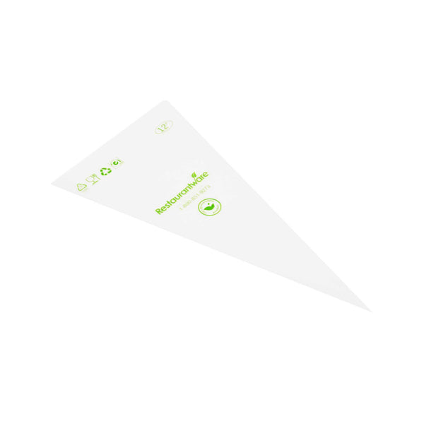 Restaurantware Pastry Tek Clear Plastic Pastry Piping Bag - Biodegradable - 12" X 6" - 100 Count Box