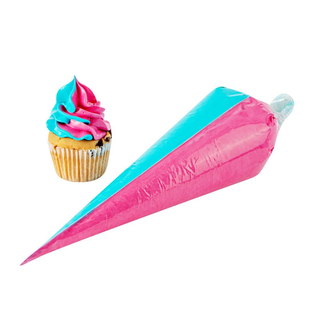 restaurantware Pastry Tek Clear Plastic Pastry Piping Bag - Dual Color - 18" - 100 count box