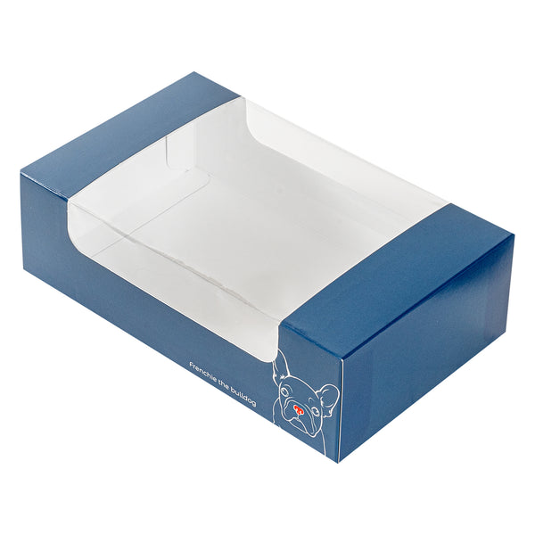 Restaurantware Pastry Tek Frenchie Paper Pastry / Cake Box - With Window - 7 3/4" X 4 3/4" X 2 1/4" - 100 Count Box