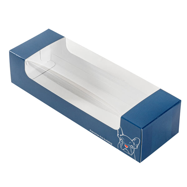 Restaurantware Pastry Tek Frenchie Paper Pastry / Cake Box - With Window - 9 3/4" X 3 1/4" X 2 1/4" - 100 Count Box