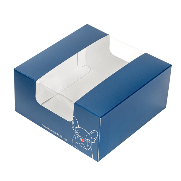 Restaurantware Pastry Tek Frenchie Paper Pastry / Cake Box - With Window - 6 1/4" X 6 1/4" X 3 1/4" - 100 Count Box