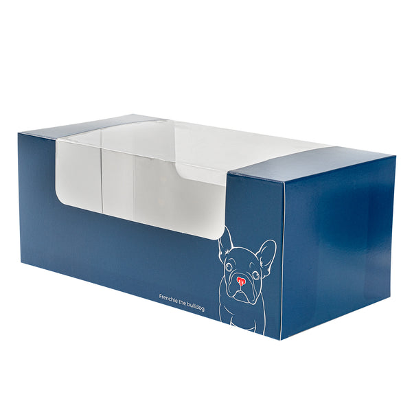 Restaurantware Pastry Tek Frenchie Paper Pastry / Cake Box - With Window - 9 3/4" X 4 3/4" X 4" - 100 Count Box