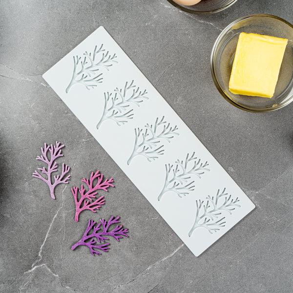 Restaurantware Pastry Tek Gray Silicone Branch Fondant Impression Mat - 1 Count Box