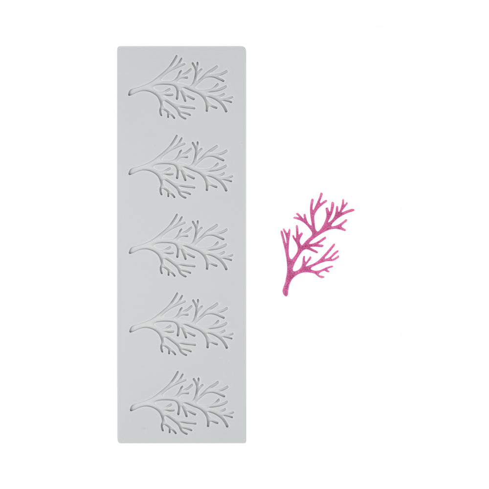 restaurantware Pastry Tek Gray Silicone Branch Fondant Impression Mat - 1 count box