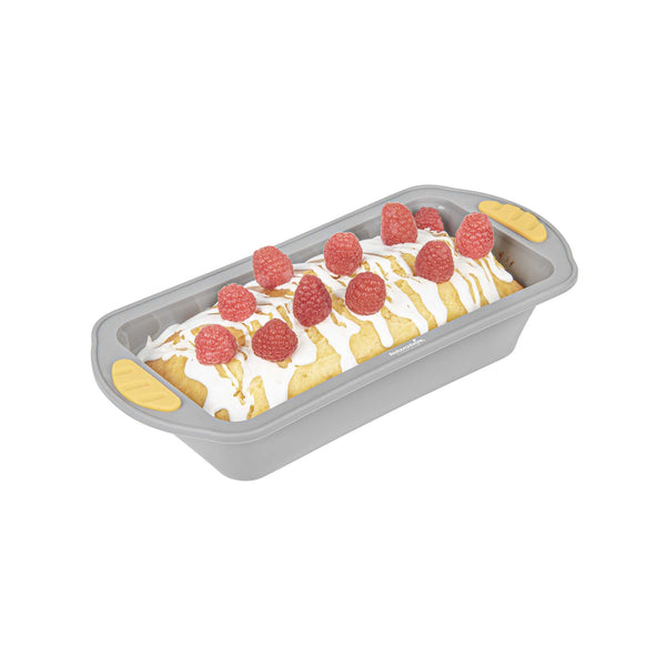Restaurantware Pastry Tek Gray Silicone Bread Loaf Pan - Non-Stick With Handles - 9 1/4" X 5 1/2" X 2 1/4" - 10 Count Box