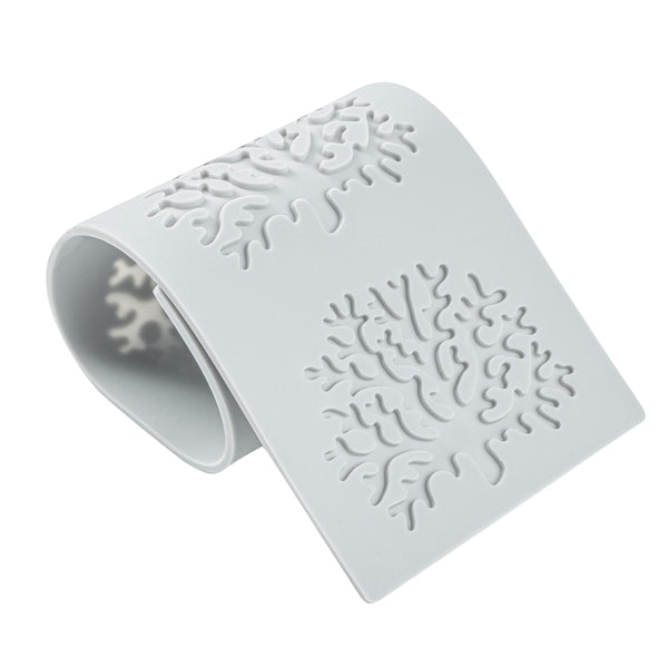 Restaurantware Pastry Tek Gray Silicone Coral Fondant Impression Mat - 1 Count Box