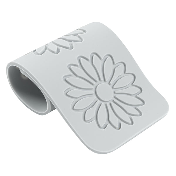 Restaurantware Pastry Tek Gray Silicone Flower Fondant Impression Mat - 1 Count Box