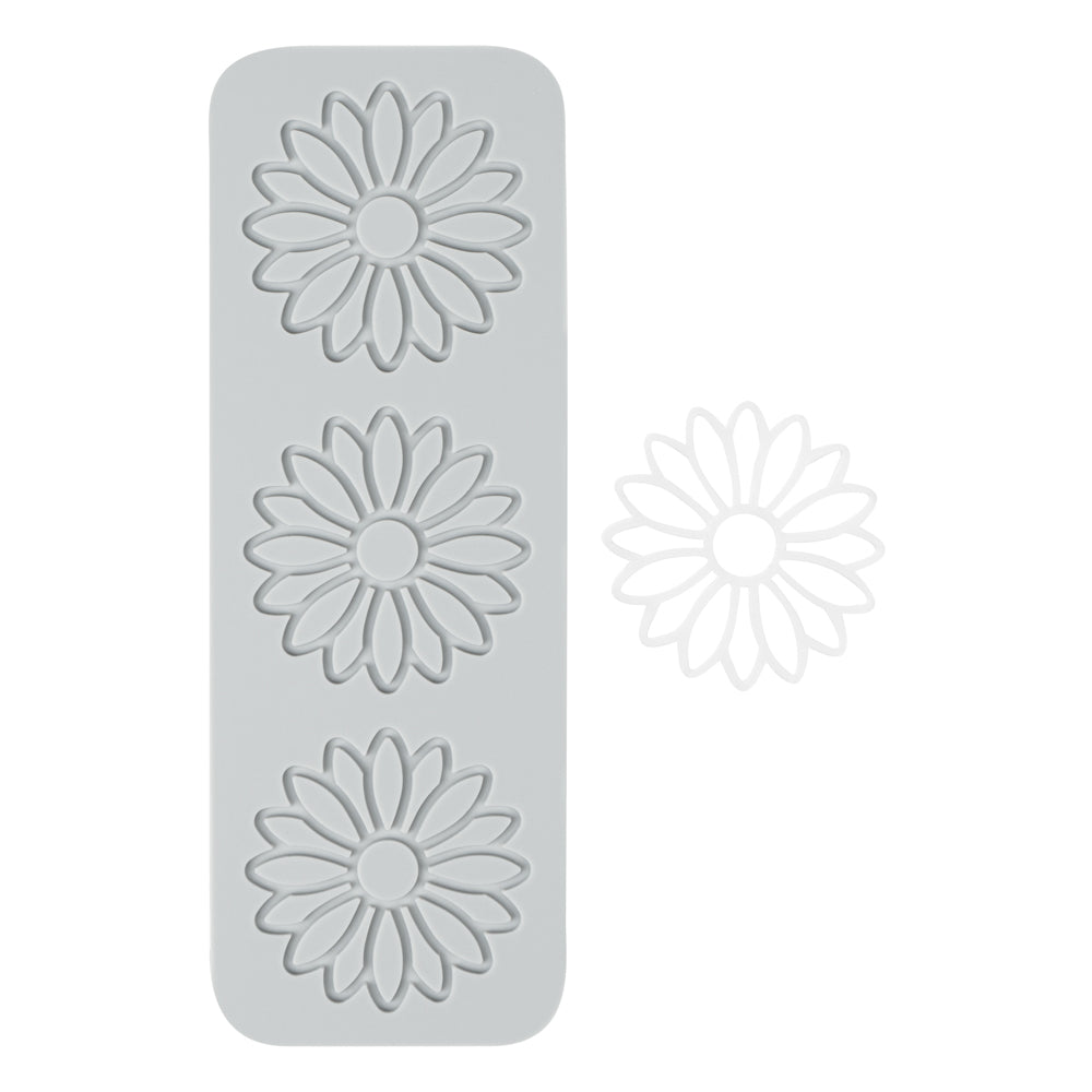 restaurantware Pastry Tek Gray Silicone Flower Fondant Impression Mat - 1 count box