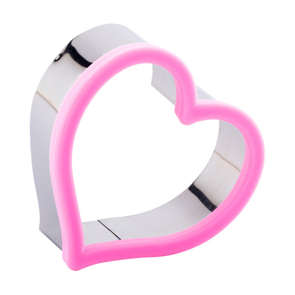 Restaurantware Pastry Tek Metal Heart Cookie Cutter With Comfort Grip 3.8 Inch 1 Count Box