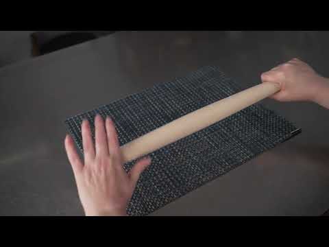 Restaurantware Pastry Tek Natural Wood French Rolling Pin - Tapered - 18" - 1 Count Box