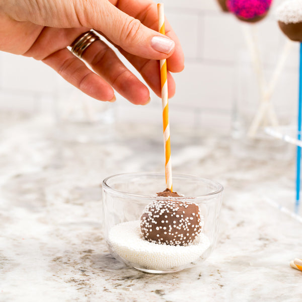 Restaurantware Pastry Tek Orange Paper Cake Pop And Lollipop Stick - Spirals Biodegradable - 6" X 5/32" - 100 Count Box