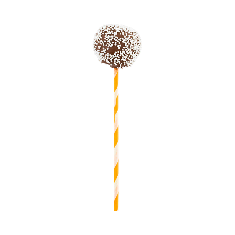 restaurantware Pastry Tek Orange Paper Cake Pop and Lollipop Stick - Spirals Biodegradable - 6" x 5/32" - 100 count box