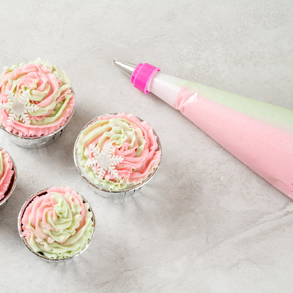 Restaurantware Pastry Tek Pink And White Plastic Piping Tip Coupler - Dual Color - 1 Count Box