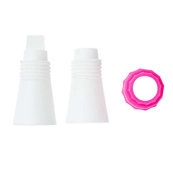 Restaurantware Pastry Tek Pink And White Plastic Piping Tip Coupler - Dual Color - 1 Count Box