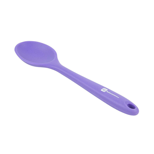 Restaurantware Pastry Tek Purple Silicone Mixing Spoon - 10 1/2" X 2 1/4" X 3/4" - 1 Count Box