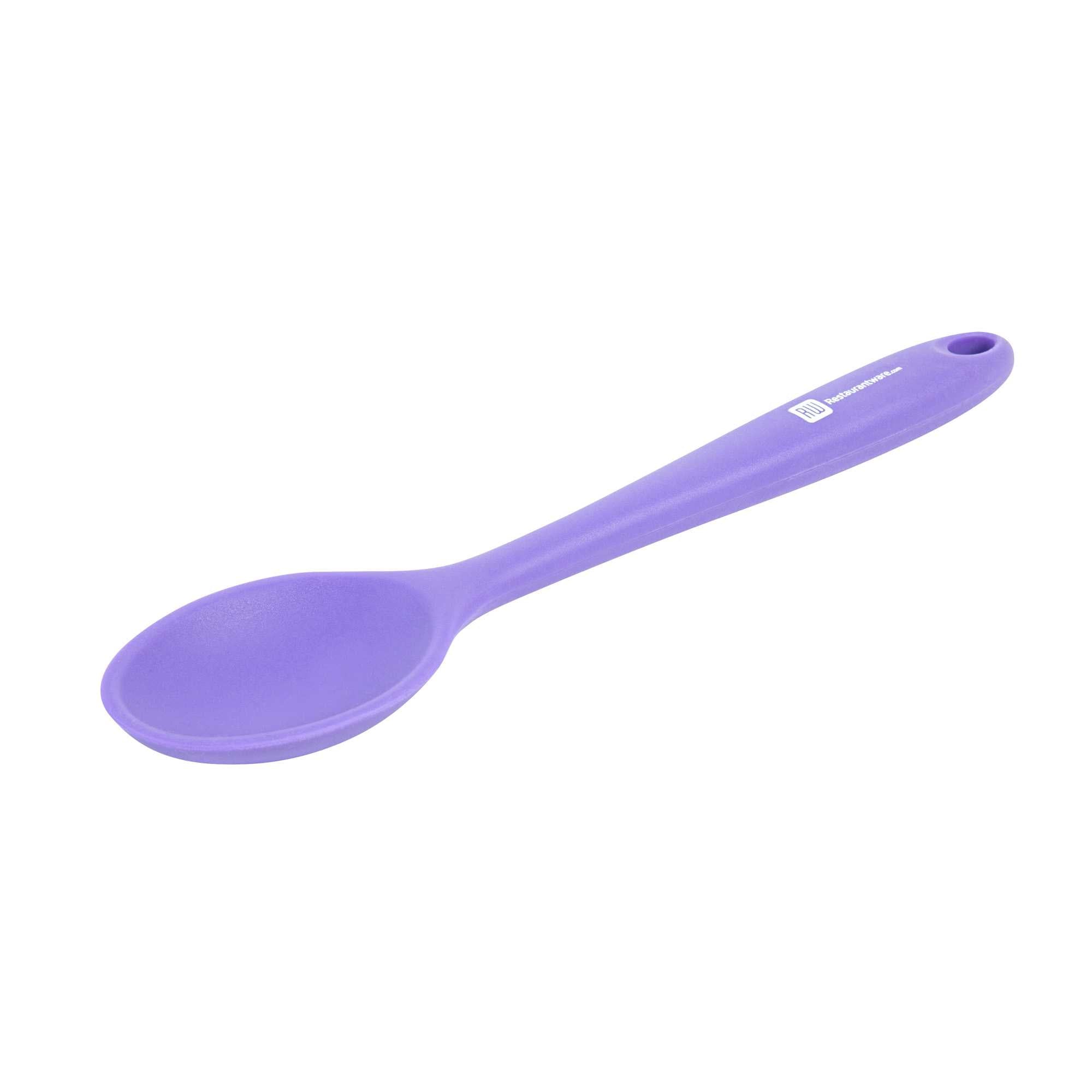 restaurantware Pastry tek Purple Silicone Mixing Spoon - 10 1/2" x 2 1/4" x 3/4" - 1 count box
