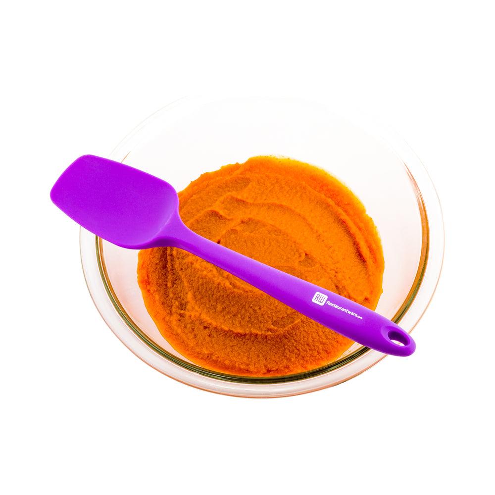 restaurantware Pastry tek Purple Silicone Spatula - Spoon-Shaped - 10 1/2" - 1 count box