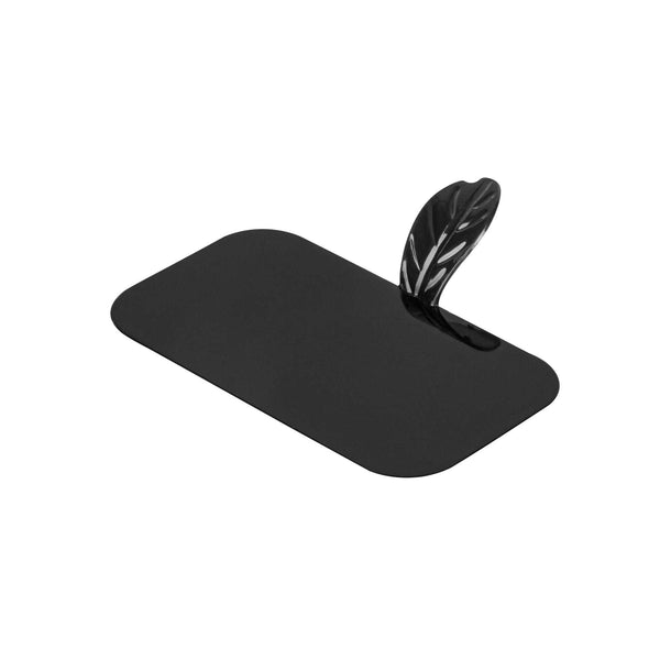 Restaurantware Pastry Tek Rectangle Black Plastic Pastry Pallet - 4" X 2 1/4" X 1" - 100 Count Box