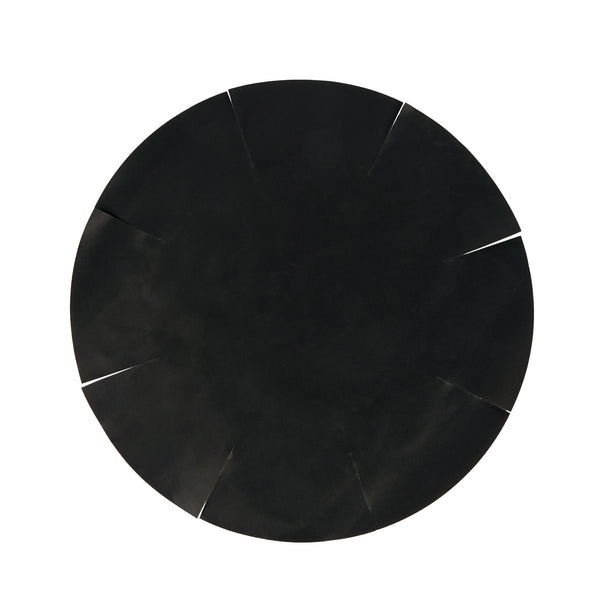 Restaurantware Pastry Tek Round Black Fiberglass Cake Tin Liner - Non-Stick Foldable - 9 1/2" X 9 1/2" - 5 Count Box