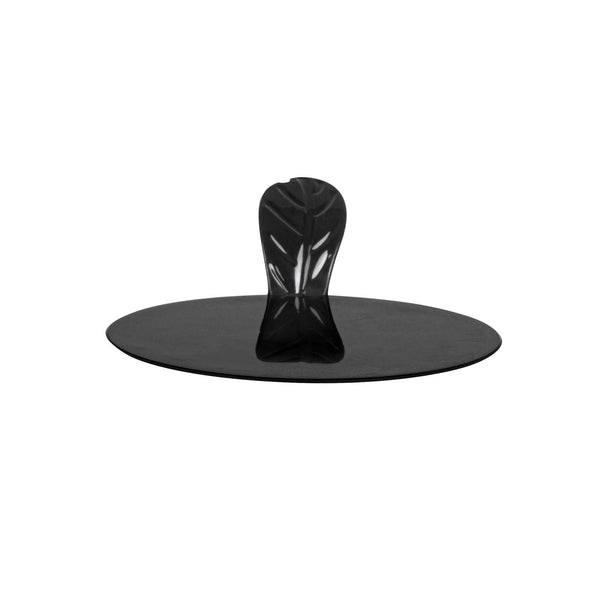 Restaurantware Pastry Tek Round Black Plastic Pastry Pallet - 3" X 3" X 1" - 100 Count Box