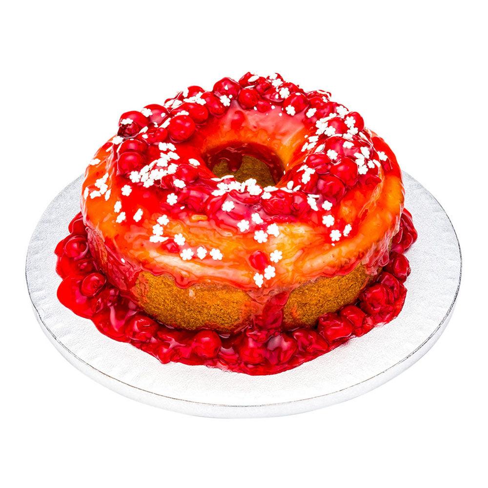 restaurantware Pastry Tek Round Metallic Silver Cardboard Cake Drum Board - Covered Edge - 12" x 12" x 1/2" - 1 count box