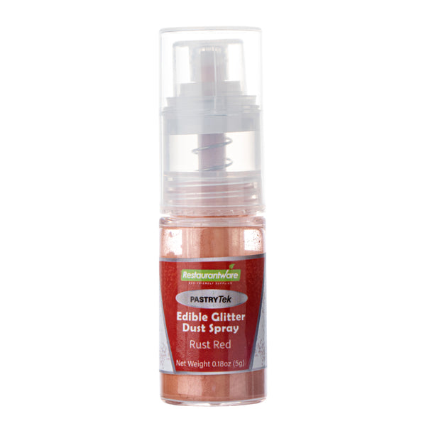 Restaurantware Pastry Tek Rust Red Edible Glitter Dust Spray - 1 Count Box
